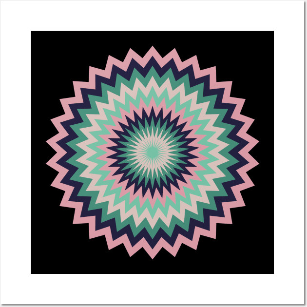 Zig Zag Circles Wall Art by n23tees